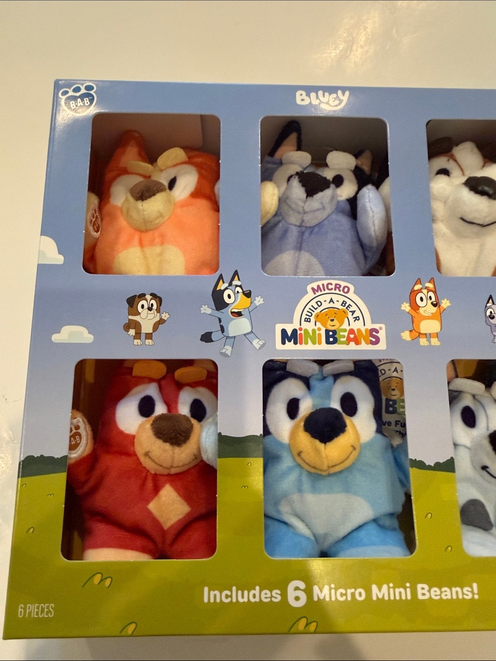 NWT Build A Bear Bluey Micro Mini Beans 6-Pack Plush Set - Picture 4 of 5